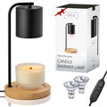 Black Wood Candle Warmer Lamp