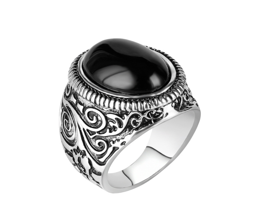 Western Agate-Style Statement Ring