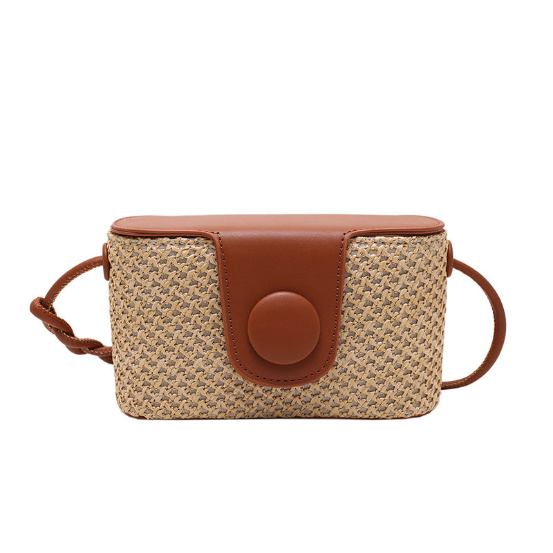 Western Straw Bucket Bag