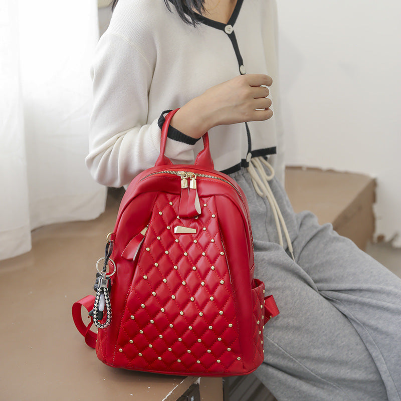 Large Capacity Soft Leather Backpack