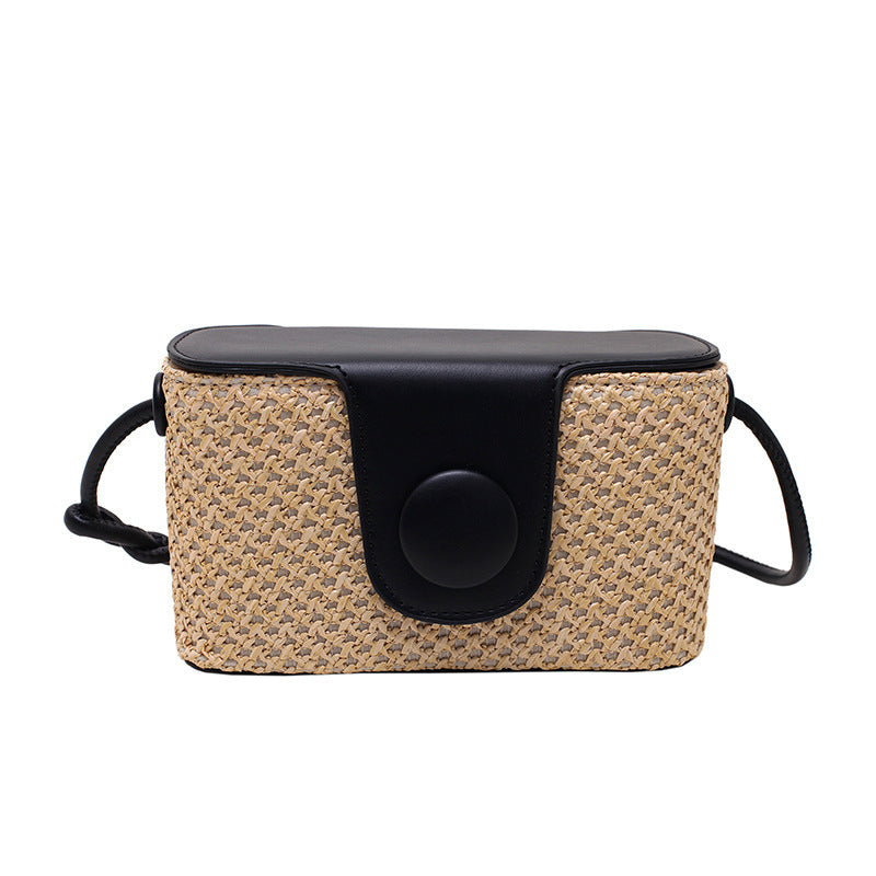 Western Straw Bucket Bag