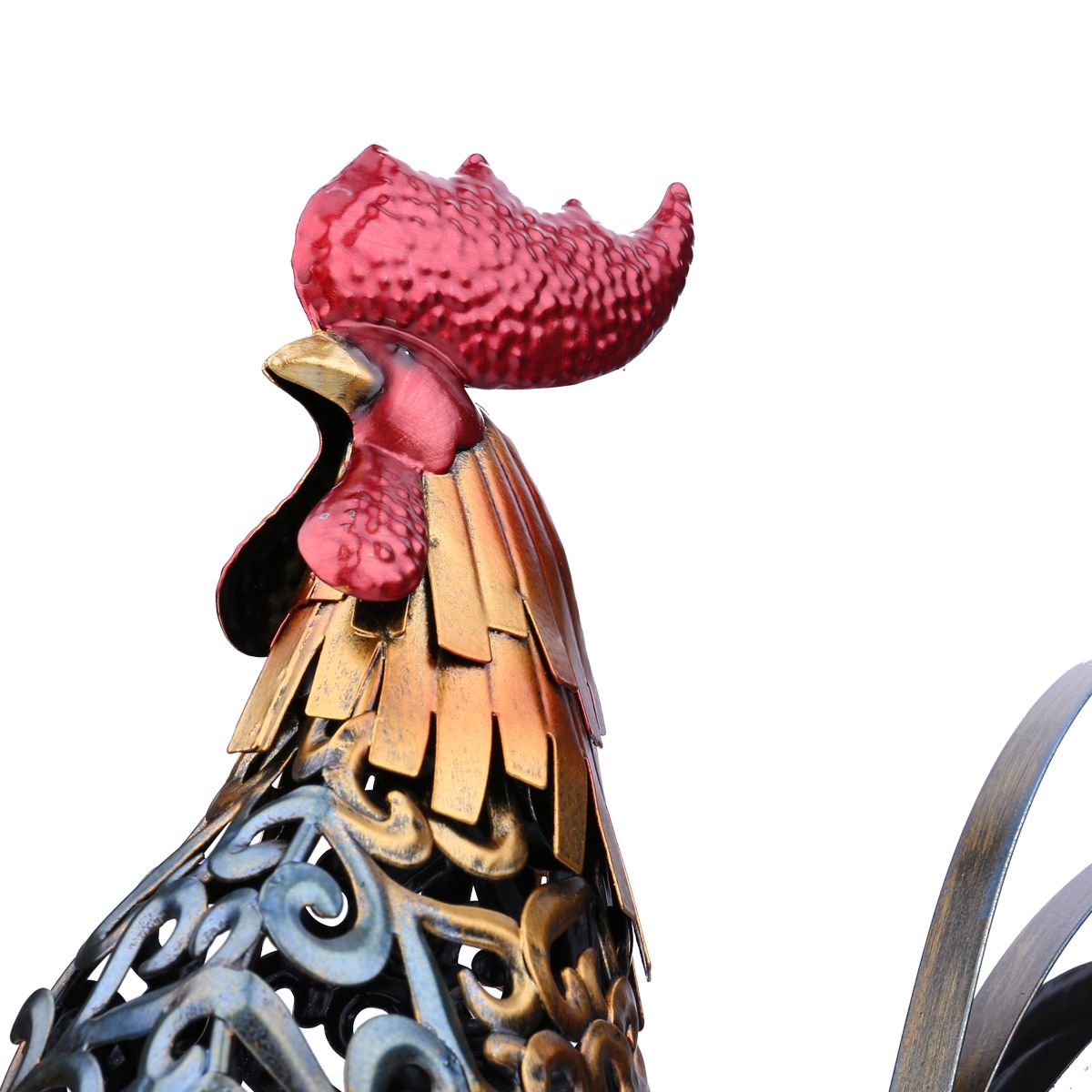 Filigree Metal Rooster Décor Accent