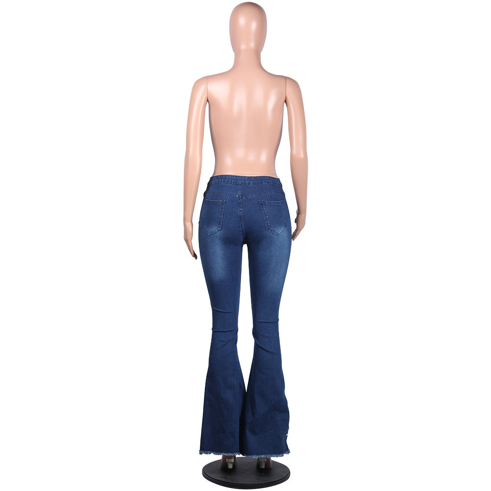 Embellished Western Flare Jeans