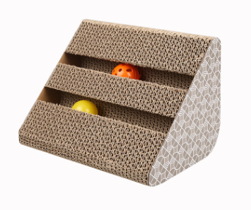 Triangle Cat Scratcher with Bell