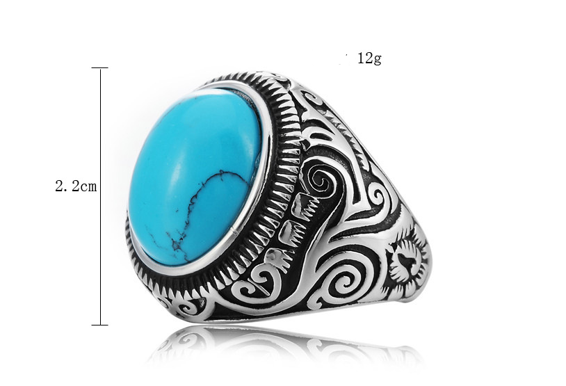 Western Agate-Style Statement Ring