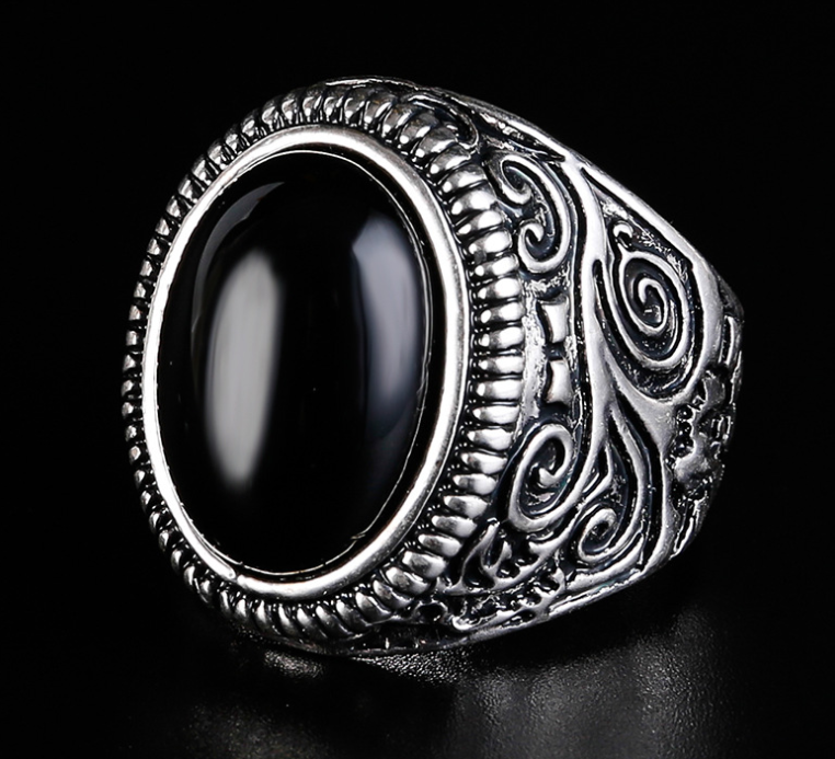 Western Agate-Style Statement Ring