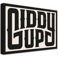 Framed Giddy Up Western Wall Art — 16 × 12 in.
