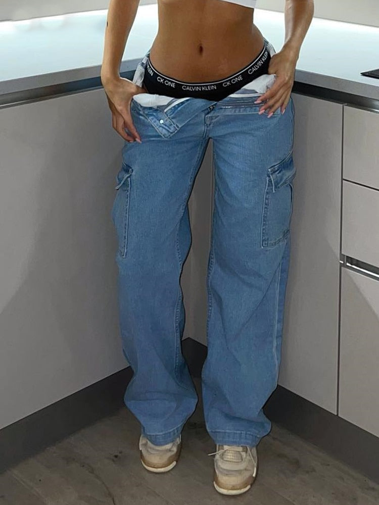 Women's High-Waist Cargo Pants