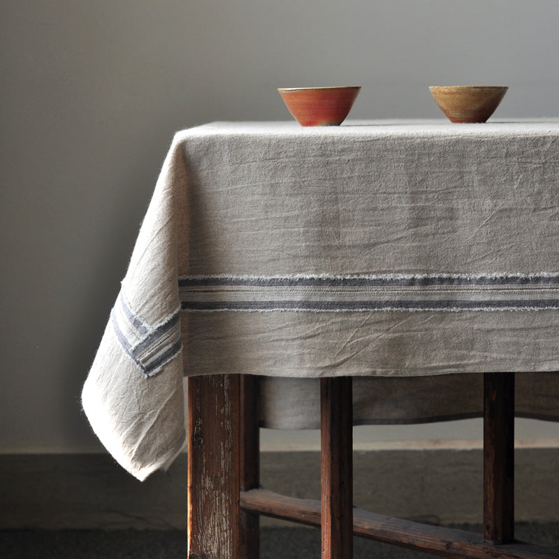 Modern Linen-Look Dining Tablecloth