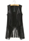 Western Fringe Layering Vest