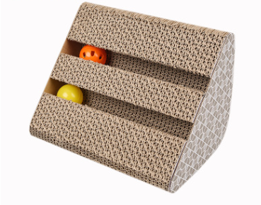 Triangle Cat Scratcher with Bell