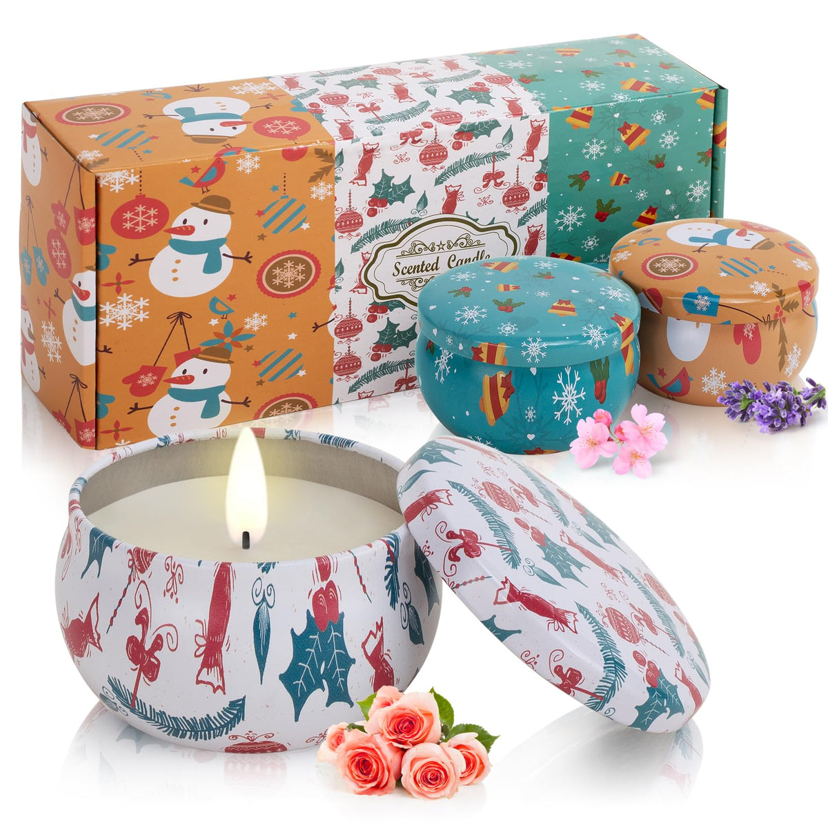Christmas Scented Candle Gift Set — 3 Pack