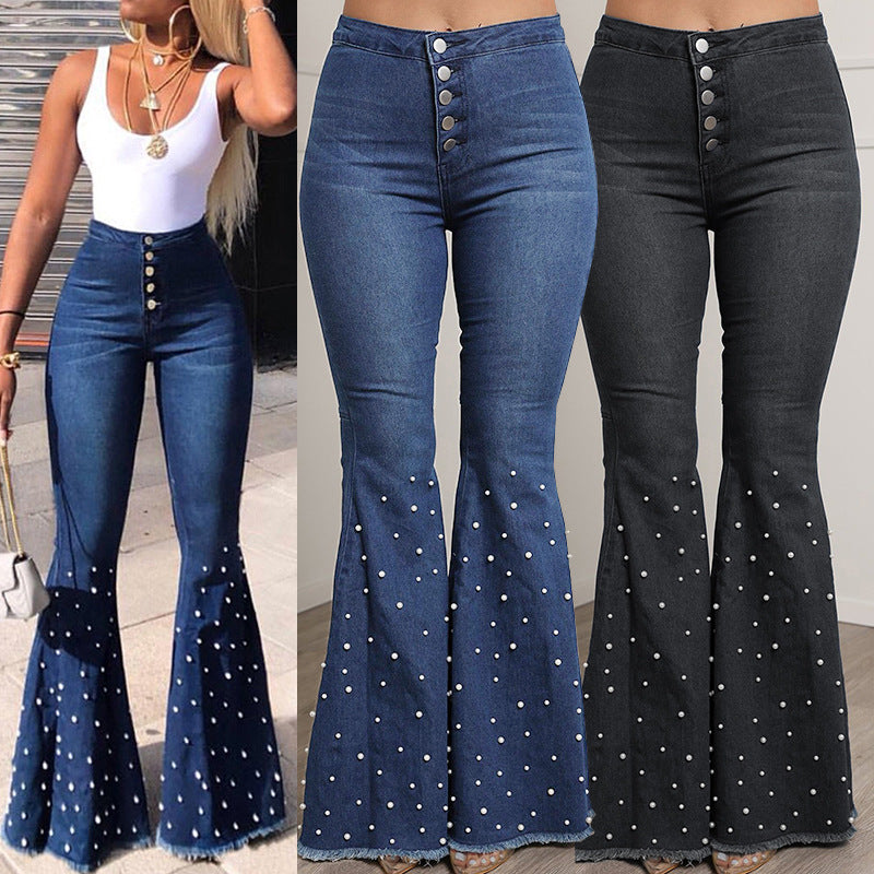 Embellished Western Flare Jeans