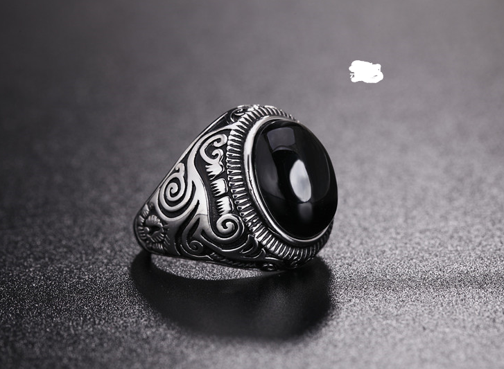 Western Agate-Style Statement Ring