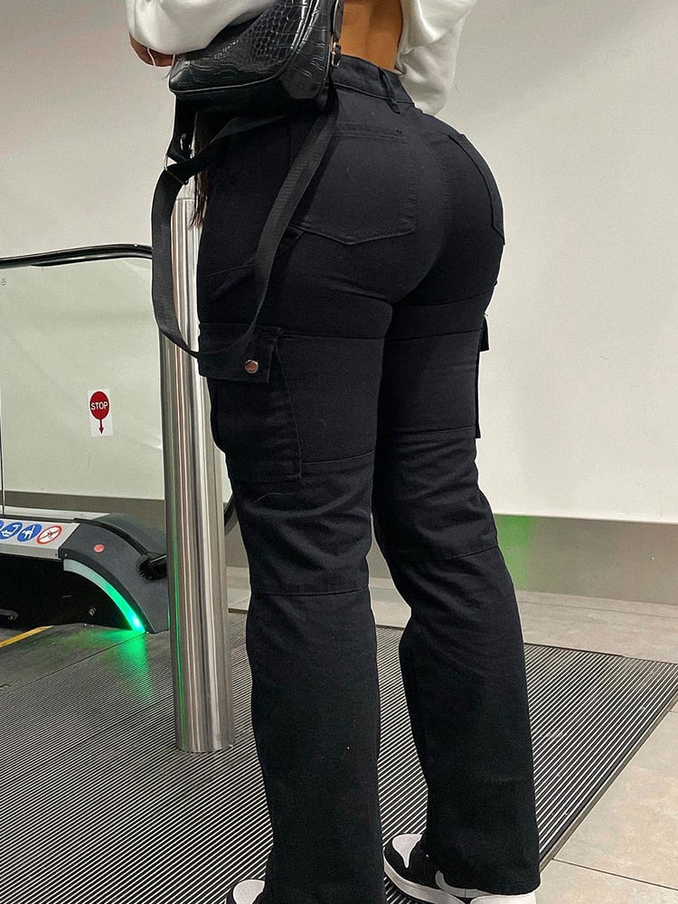 Women's High-Waist Cargo Pants