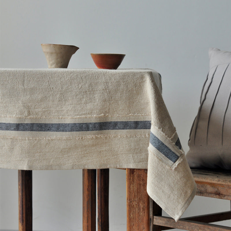 Modern Linen-Look Dining Tablecloth